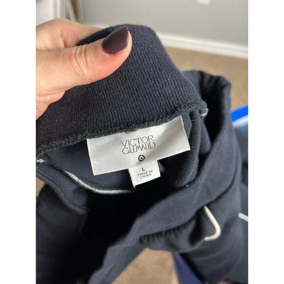 Victor Glemaud Pants Size Large Black Flare High Rise Stretch Contrast Trim Wm’s - Picture 3 of 5